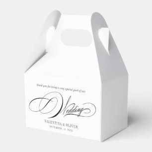 Caja Para Regalos Elegante Boda de caligrafía