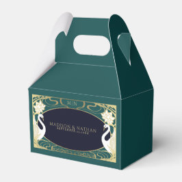 Caja Para Regalos Elegante Boda de cisnes Art Nouveau