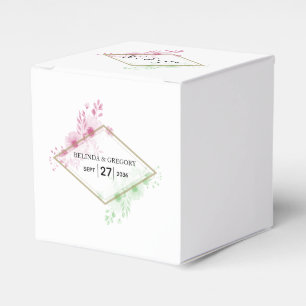 Caja Para Regalos Elegante Boda de flores acuáticas