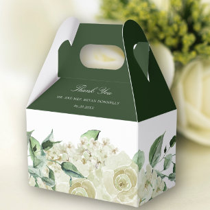 Caja Para Regalos Elegante Boda de flores blancas de vegetación