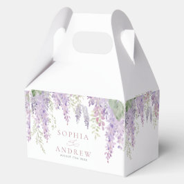 Caja Para Regalos Elegante Boda de Flores de Wisteria Púrpura