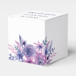 Caja Para Regalos Elegante Boda de flores púrpuras