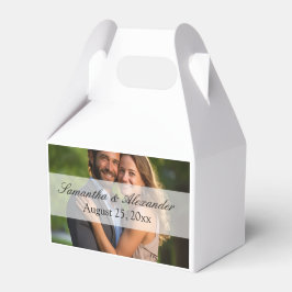 Caja Para Regalos Elegante Boda de fotografía de Sheer Overlay