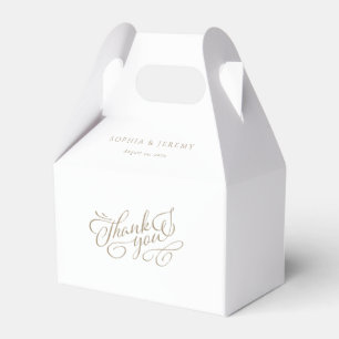 Caja Para Regalos Elegante Boda de guiones Gracias