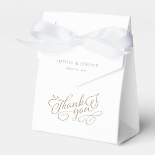 Caja Para Regalos Elegante Boda de guiones Gracias