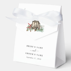 Caja Para Regalos Elegante Boda de Lantern de Pine Trees Rustic Invi