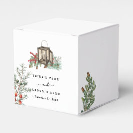 Caja Para Regalos Elegante Boda de Lantern de Pine Trees Rustic Invi