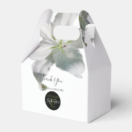 Caja Para Regalos Elegante Boda de Lilies Blancos