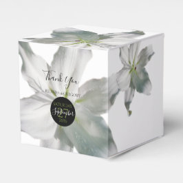 Caja Para Regalos Elegante Boda de Lilies Blancos