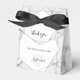 Caja Para Regalos Elegante Boda de mármol geométrico