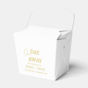 Caja Para Regalos Elegante Boda de Oro Blanco a un día de distancia