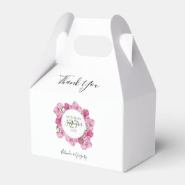 Caja Para Regalos Elegante Boda de Peonies Rosados