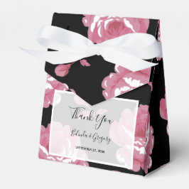 Caja Para Regalos Elegante Boda de Rosas de época rosa