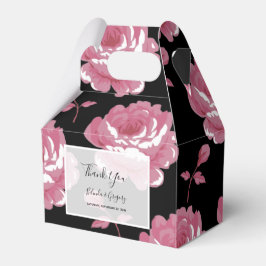 Caja Para Regalos Elegante Boda de Rosas de época rosa