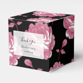 Caja Para Regalos Elegante Boda de Rosas de época rosa