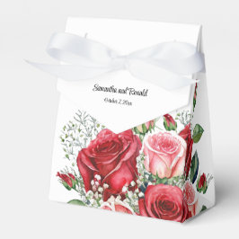Caja Para Regalos Elegante Boda de rosas rojas y rosas