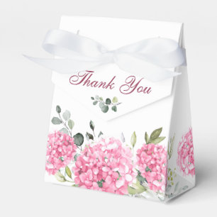Caja Para Regalos Elegante Boda de Rubor rosa Hydrangea Eucalyptus