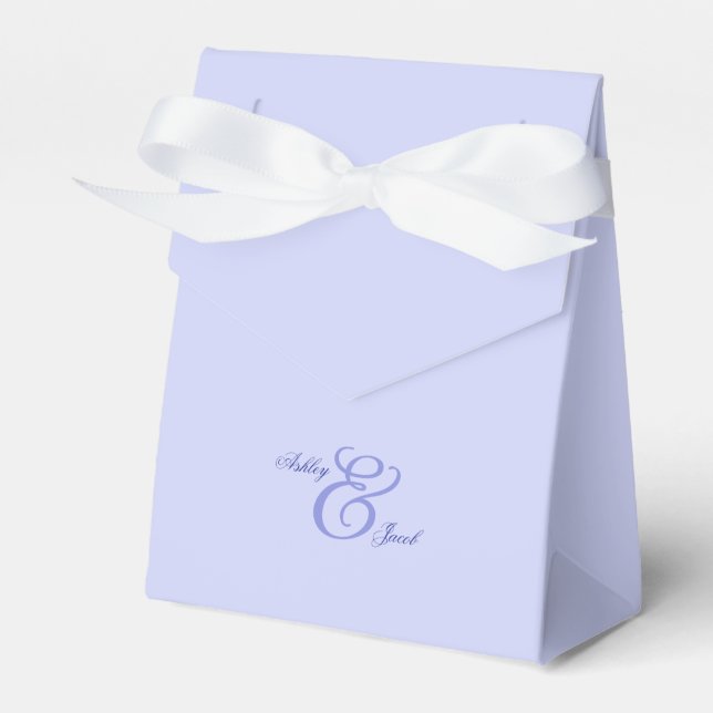 Caja Para Regalos Elegante Boda Floral Azul Gran Bienvenida (Front Side)