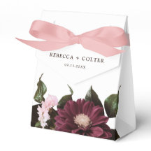 Elegante Boda floral blanco de Borgoña