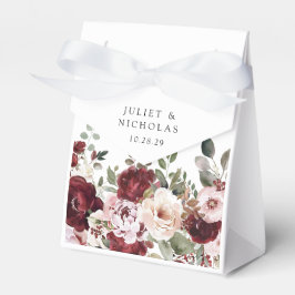 Caja Para Regalos Elegante Boda floral borgoña y color de agua Rubor