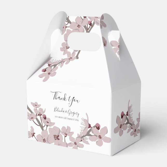 Caja Para Regalos Elegante Boda Floral Cherry Blossom (Front Side)