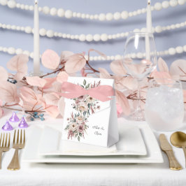 Caja Para Regalos Elegante Boda floral color agua rosa Rubor