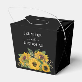 Caja Para Regalos Elegante Boda Floral de girasoles