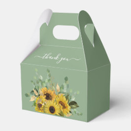 Caja Para Regalos Elegante Boda Floral de girasoles
