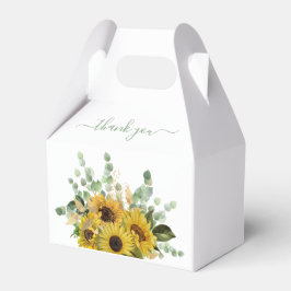 Caja Para Regalos Elegante Boda Floral de girasoles