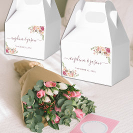 Caja Para Regalos Elegante Boda floral rosa Rubor