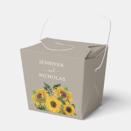 Caja Para Regalos Elegante Boda Floral Taupe