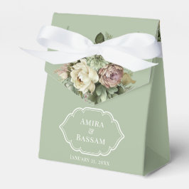 Caja Para Regalos Elegante Boda floral verde y blanco islámico