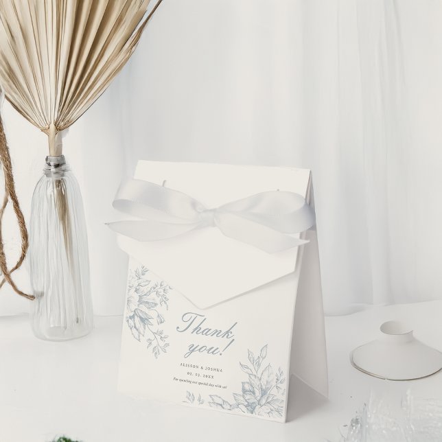 Caja Para Regalos Elegante Boda francés Floral Blue Toile (Subido por el creador)