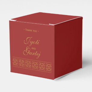 Caja Para Regalos Elegante Boda India con Patrón