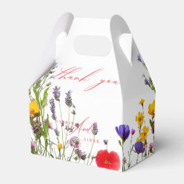 Caja Para Regalos Elegante Boda Jardín con Floral Salvaje