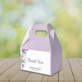 Caja Para Regalos Elegante Boda morado floral