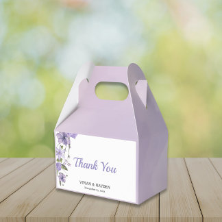 Caja Para Regalos Elegante Boda morado floral