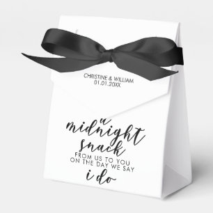Caja Para Regalos Elegante Boda negro elegante de aperitivos mediano