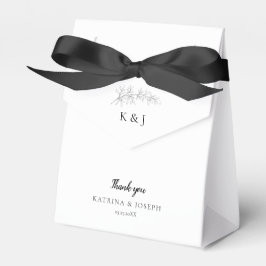 Caja Para Regalos Elegante Boda Personalizada Botánica Minimalista