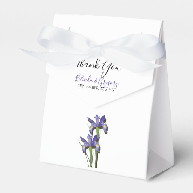 Caja Para Regalos Elegante Boda Purple Iris (Front Side)