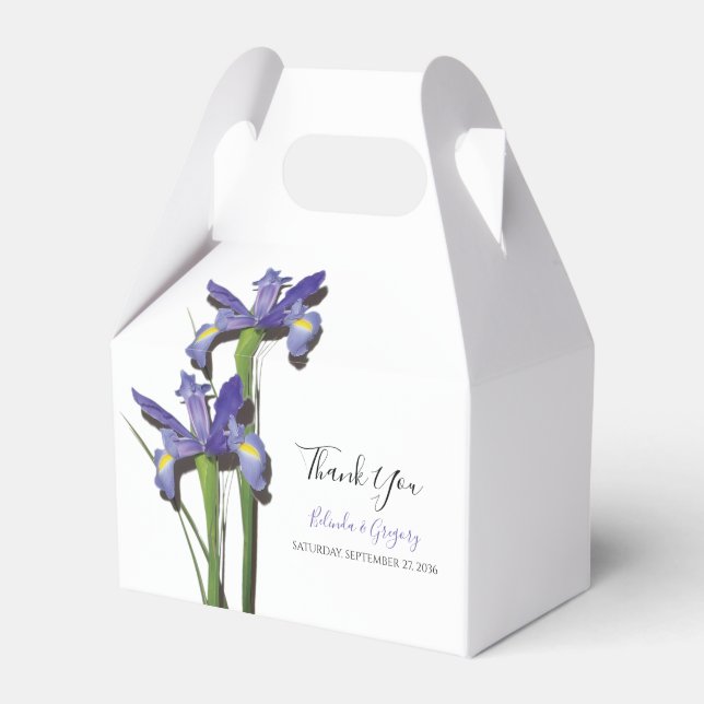 Caja Para Regalos Elegante Boda Purple Iris (Front Side)