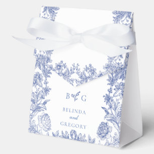 Caja Para Regalos Elegante Boda Rústico Rústico Francés Floral Azul