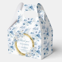 Caja Para Regalos Elegante Boho Dusty Blue Gold Wedding Favor Box