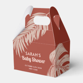Caja Para Regalos Elegante Boho Tropical deja Baby Shower