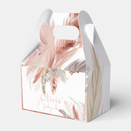Caja Para Regalos Elegante bohoPampas hierba Bebé ducha