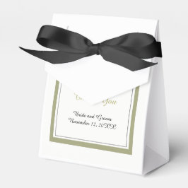 Caja Para Regalos Elegante Borde de Oro Tarjeta de Agradecimiento de