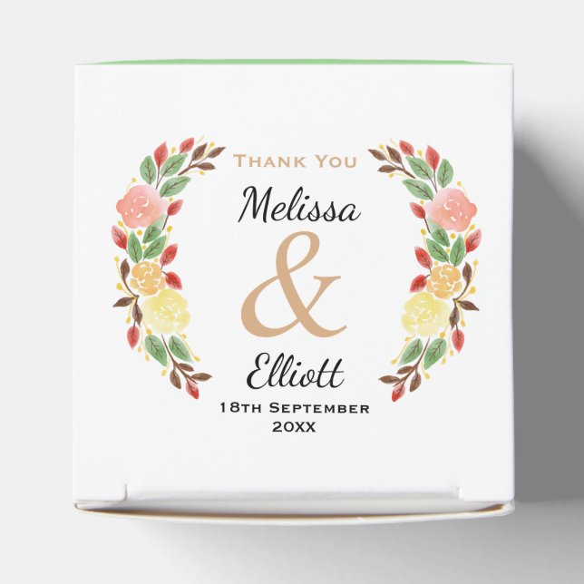 Caja Para Regalos Elegante borde de Wreath floral de primavera flora (Parte superior)