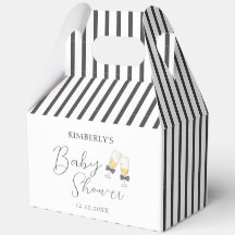 Elegante Bow Champagne Sip y Ver Baby Shower