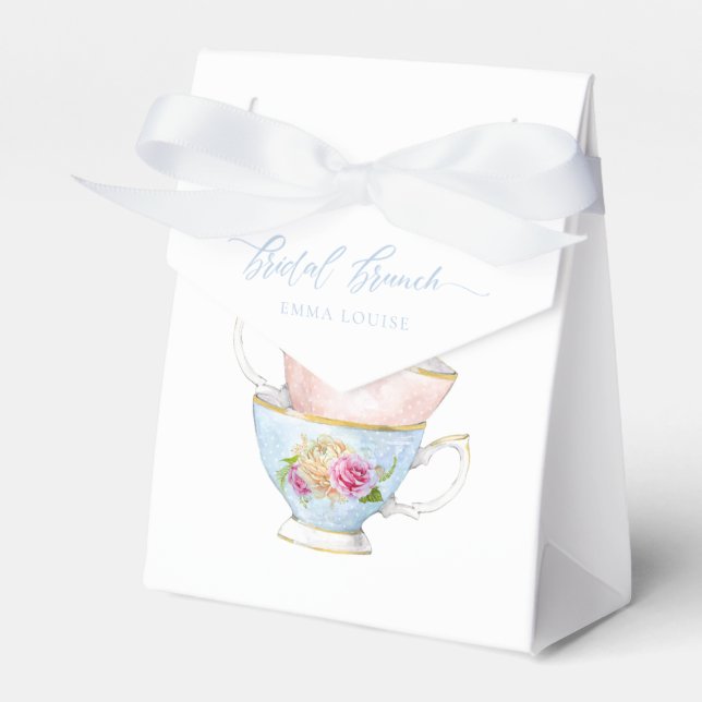 Caja Para Regalos Elegante brunch de novias de té de flores (Front Side)