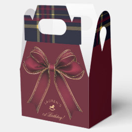 Caja Para Regalos Elegante Burgundy Bow Lujo Un Maravilloso Cumpleañ